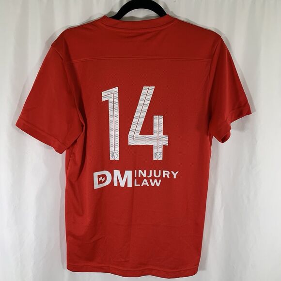 Union Kansas City Soccer Nike Women's Medium Red Short Sleeve Crew Neck Dri-Fit - Picture 7 of 9